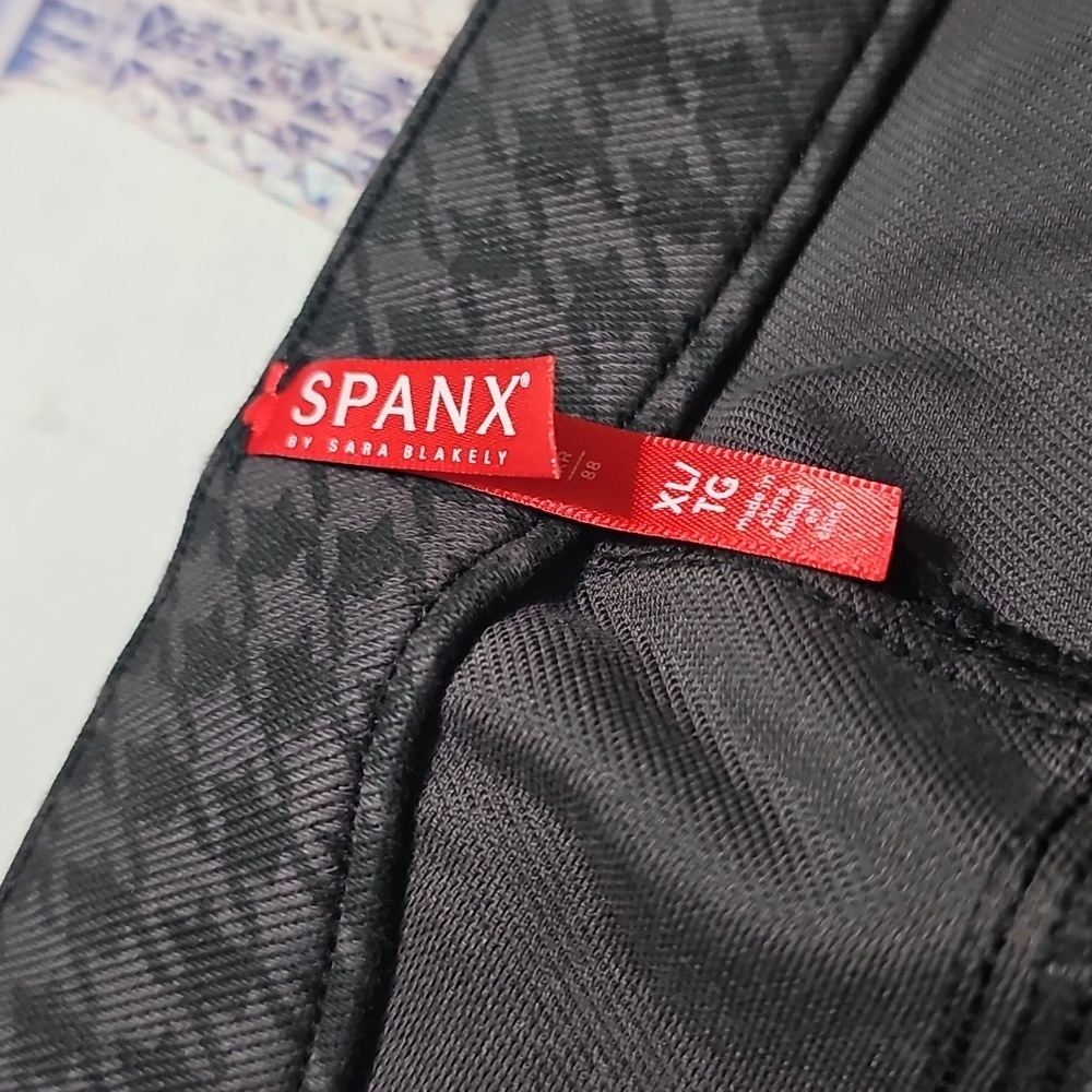 Spanx Black and Gray Houndstooth High Waist Leggings Pants Size XL - Picture 2 of 4